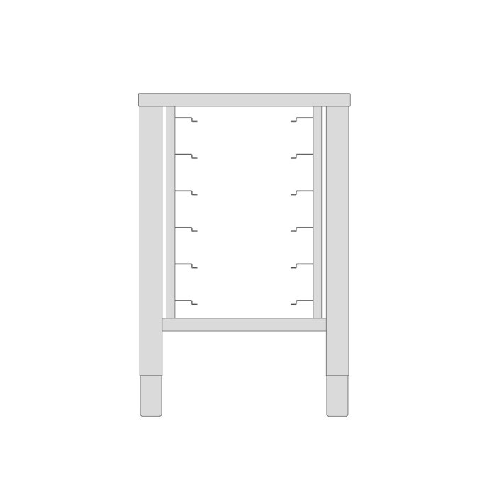 Table for Compact Steamer 6X 1/1 GN Maxima 08560101