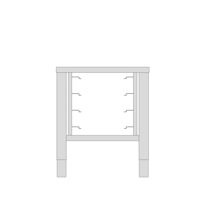 Table for Compact Steamer 10X 1/1 GN Maxima 08560151