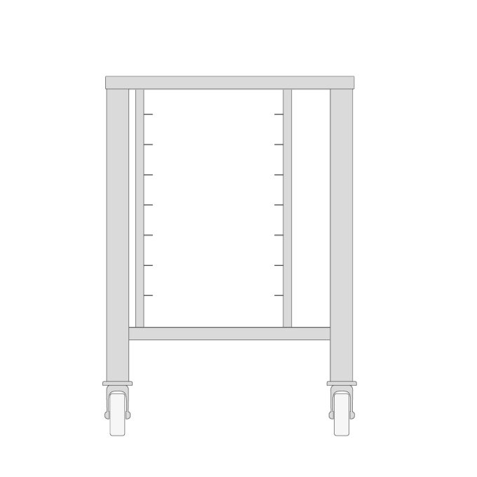 Table with Wheels for Steamer 5X 2/3 GN