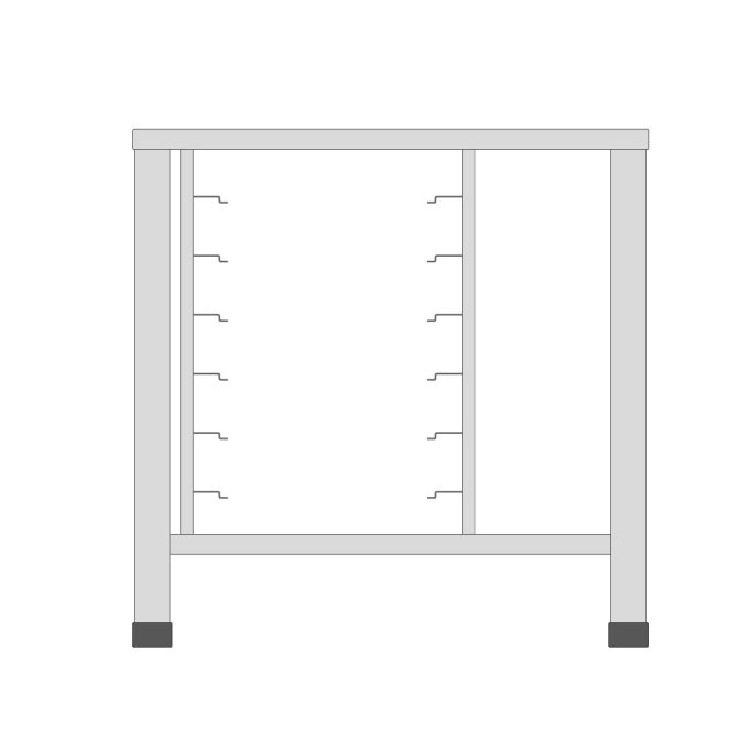 Table pour Steamer 3X + 4X 1/1 GN Maxima 08562200