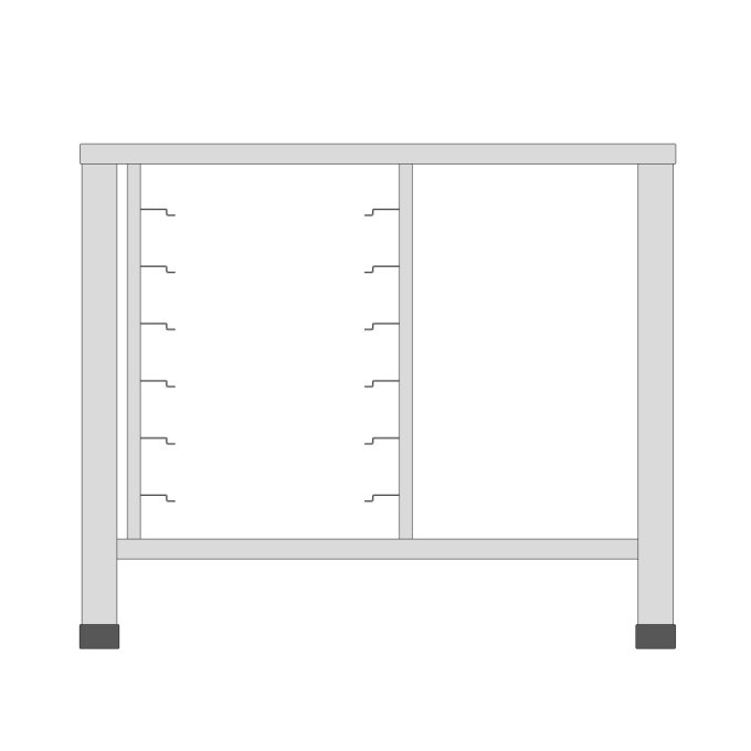 Table pour Steamer 7X 1/1 GN Maxima 08562300