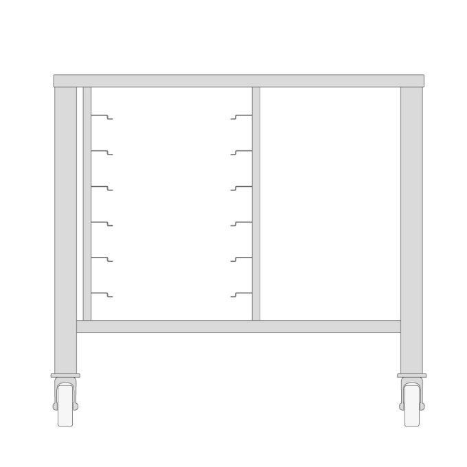 Table with Wheels for Steamer 7X 1/1 GN Maxima 08562305