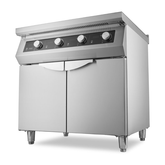 Cuisinière - 4 brûleurs - induction - profondeur 70 cm - avec support