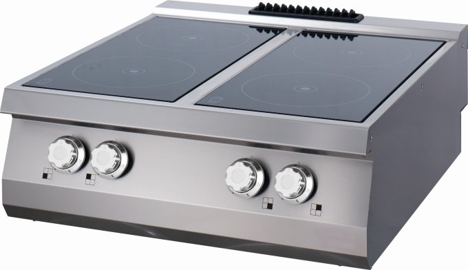 Premium cuisinière à infrarouge - 4 brûleurs - unité double - profondeur 90 cm - électrique