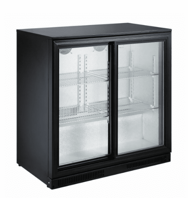 Refroidisseur de bar noir 2 portes COMBISTEEL 7455.1315 