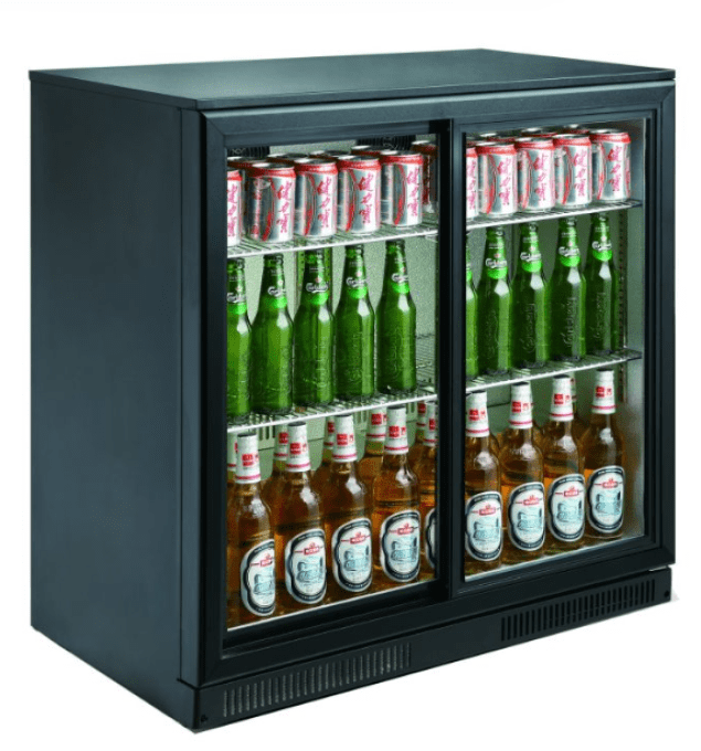 Refroidisseur de bar noir 2 portes COMBISTEEL 7455.1315 