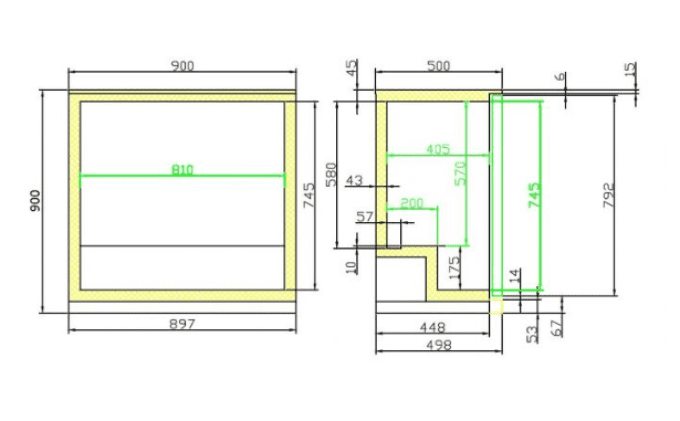 Refroidisseur de bar noir 2 portes COMBISTEEL 7455.1315 