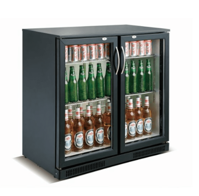 Refroidisseur de bar noir 2 portes COMBISTEEL 7455.1305 