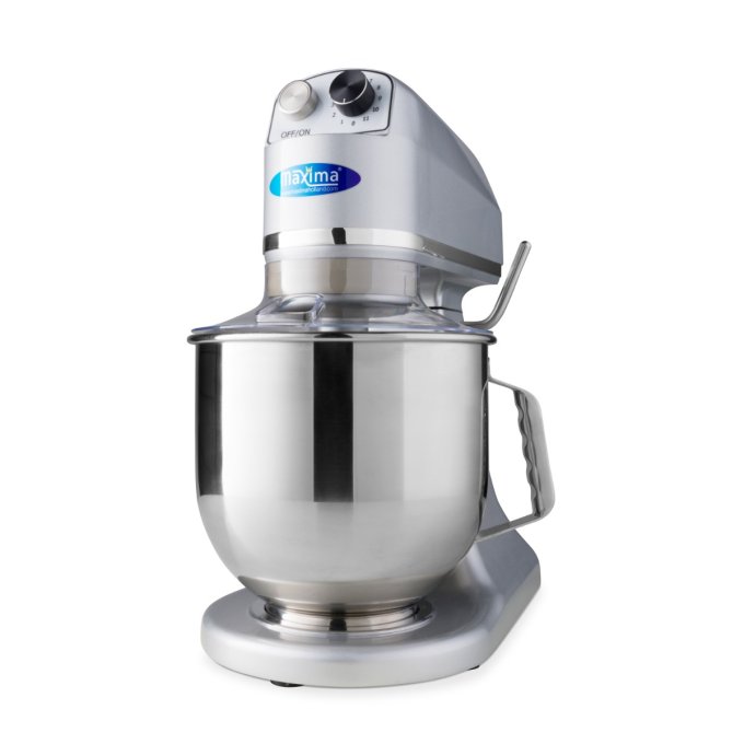 Mixer planétaire - 7 L - jusqu'à 2 kg de pâte - argent Maxima 09360755