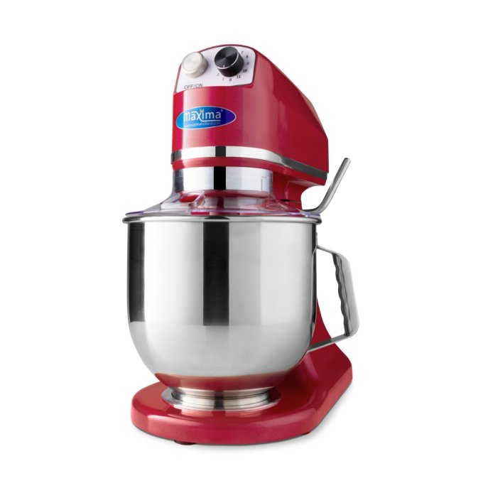 Mixer planétaire - 7 L - jusqu'à  2kg de pâte - rouge framboise Maxima 09360760