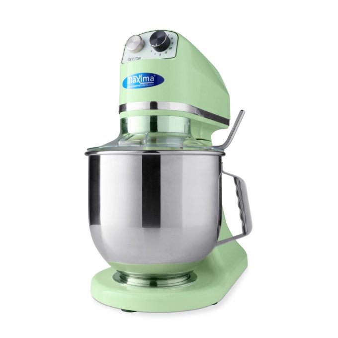 Mixer planétaire - 7 L - jusqu'à 2 kg de pâte - vert Maxima 09300153