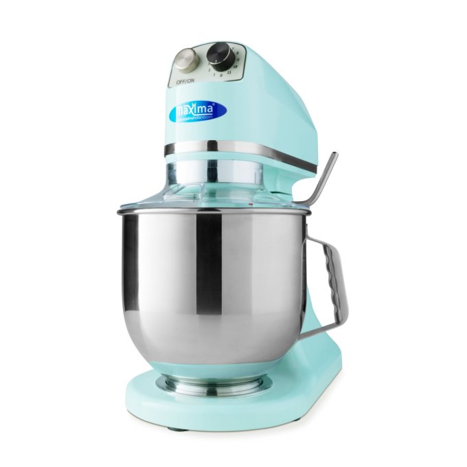 Mixer planétaire - 7 L - jusqu'à 2 kg de pâte - bleu Maxima 09300152