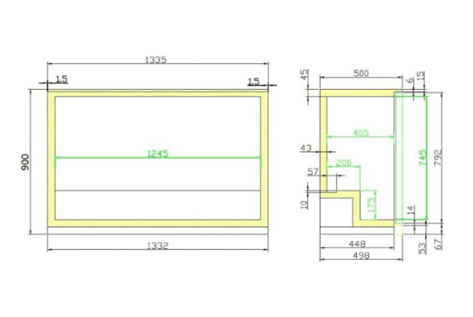 Refroidisseur de bar noir 3 portes COMBISTEEL 7455.1310