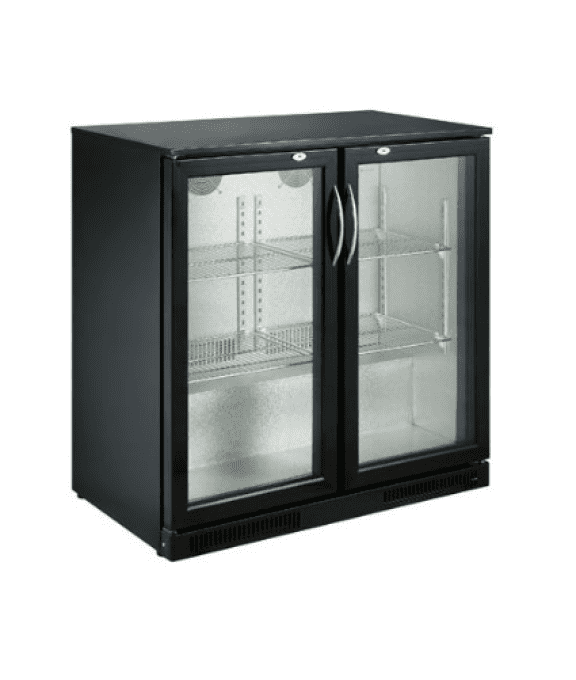 Refroidisseur de bar noir 2 portes COMBISTEEL 7455.1305 