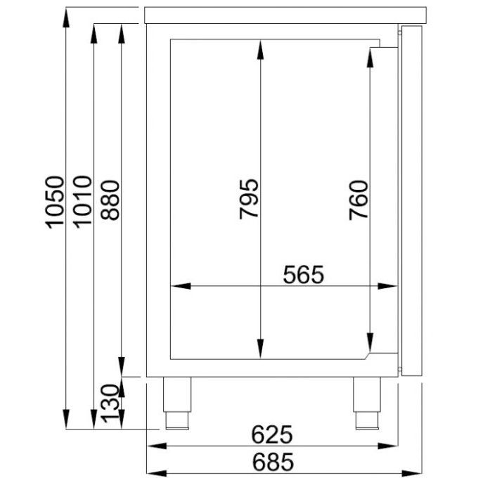 Refroidisseur de bière 3 portes 1R COMBISTEEL 7489.5330