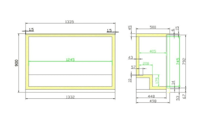 Refroidisseur de bar noir 3 portes coulissantes COMBISTEEL 7455.1320