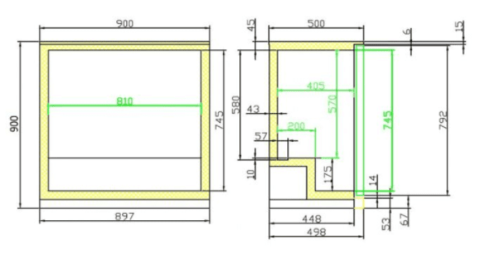 Refroidisseur de bar noir 2 portes COMBISTEEL 7455.1305 