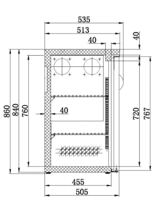 Refroidisseur de bar 3 portes COMBISTEEL 7450.0320