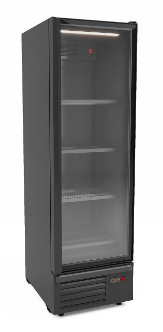 RÉFRIGÉRATEUR 1 PORTE EN VERRE NOIR 550L