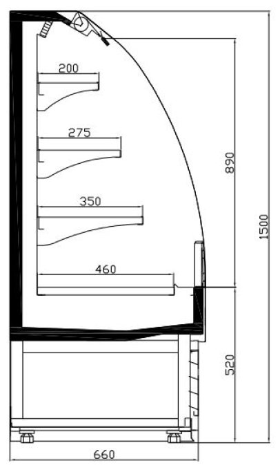 VITRINE RÉFRIGÉRÉE 1.0 COMBISTEEL 7080.0005