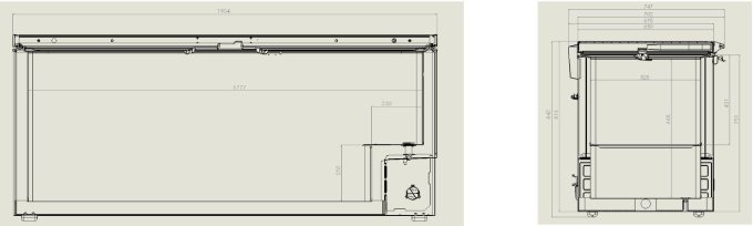 CONGÉLATEUR BAHUT COUVERCLE EN INOX 635 L