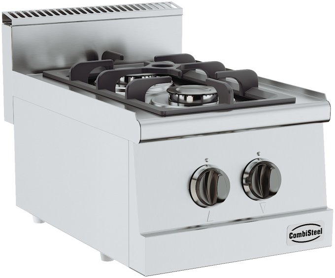 CUISINIÈRE À GAZ 2 BR. BASE 600 COMBISTEEL 7178.0005