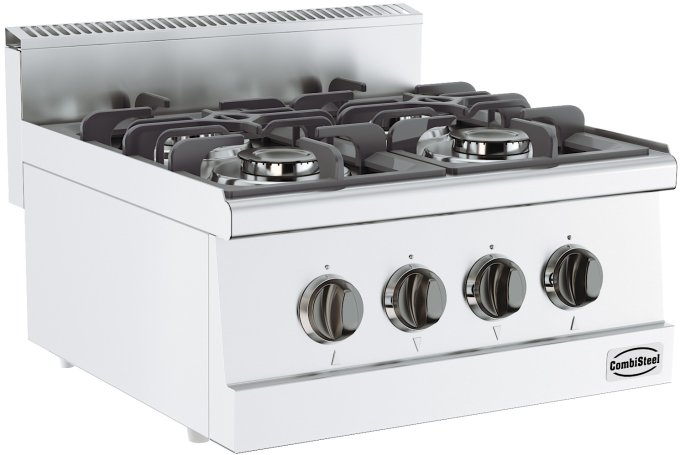 CUISINIÈRE À GAZ 4 BRÜLEURS BASE 600 COMBISTEEL 7178.0010