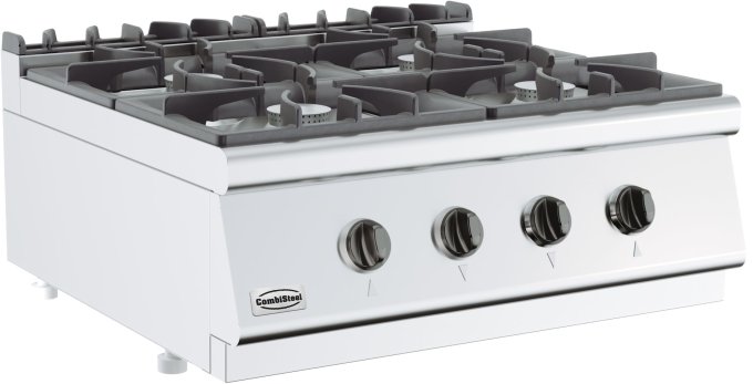 CUISINIERE A GAZ 4 BR. BASE 700 COMBISTEEL 7178.0205