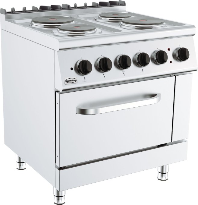 Cuisinière élec.. 4 PL. sur four élect.. base 700 COMBISTEEL 7178.0435