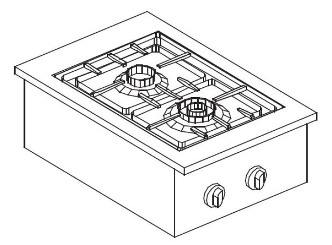 CUISINIÈRE À GAZ 2 BR. 9KW