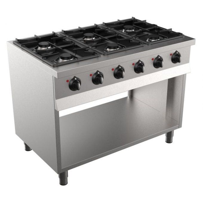 Table de cuisson gaz 6 brûleurs COMBISTEEL 7333.2010