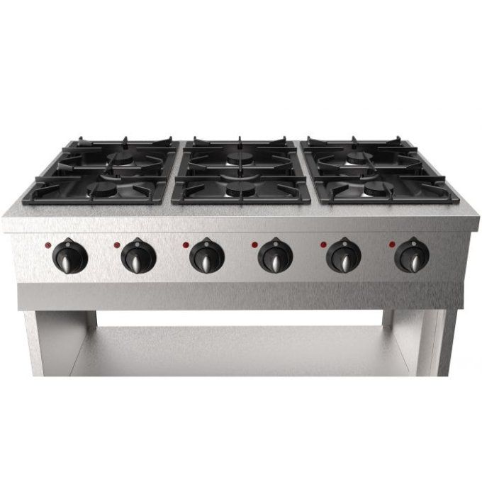 Table de cuisson gaz 6 brûleurs COMBISTEEL 7333.2010