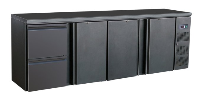 ARRIÈRE BAR RÉFRIGÉRÉE NOIR COMBISTEEL 7450.0326