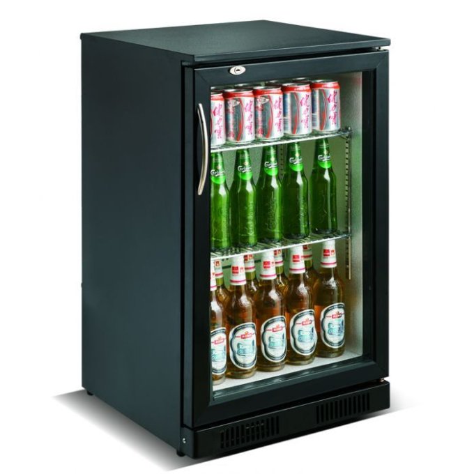 Refroidisseur de bar noir 1 porte  98 litres  COMBISTEEL 7455.1300 