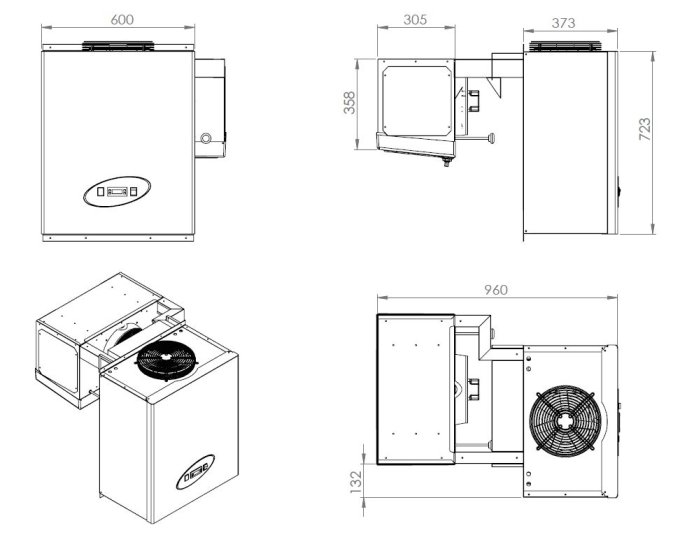 UNITÉ DE RÉFROIDISSEMENT TYPE POSITIF 9,1-13 M3