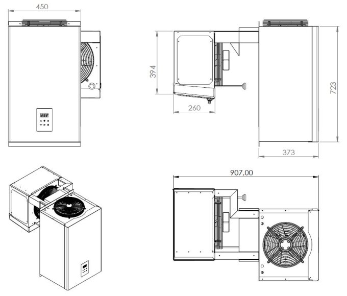 UNITÉ DE RÉFROIDISSEMENT TYPE NEGATIF 4,1-6,5 M3