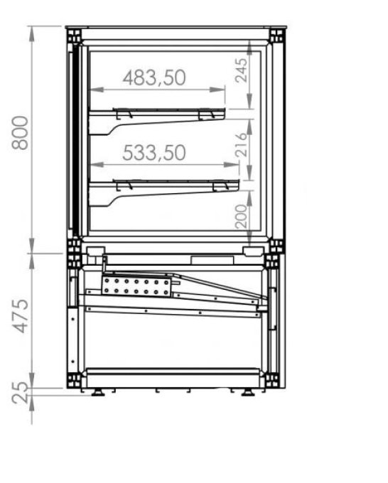 VITRINE RÉFRIGÉRÉE 600L