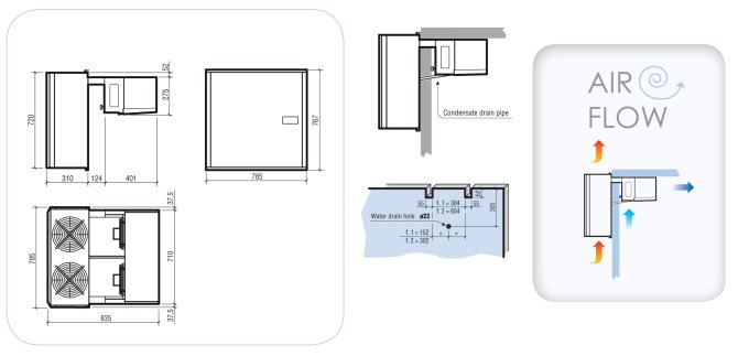 UNITÉ DE RÉFROIDISSEMENT TYPE NEGATIF 11,1-15,6 M3  230V