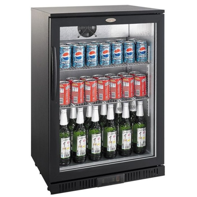 Refroidisseur de bar noir 1 porte  128 litres COMBISTEEL 7527.0030