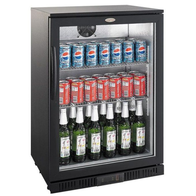 Refroidisseur de bar noir 1 porte  138 litres COMBISTEEL 7527.0005