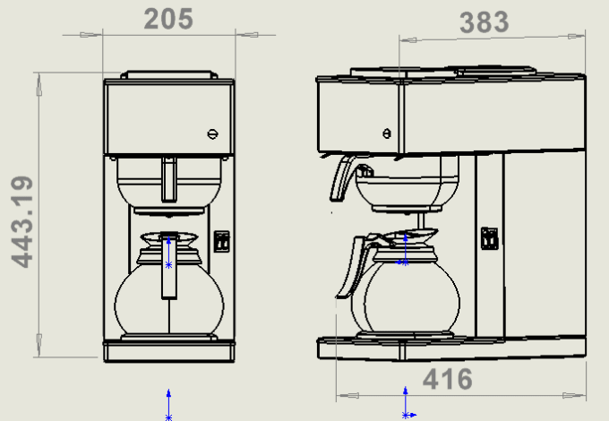 MACHINE DE CAFÉ INCL. 1 CARAFE EN VERRE 1.8L