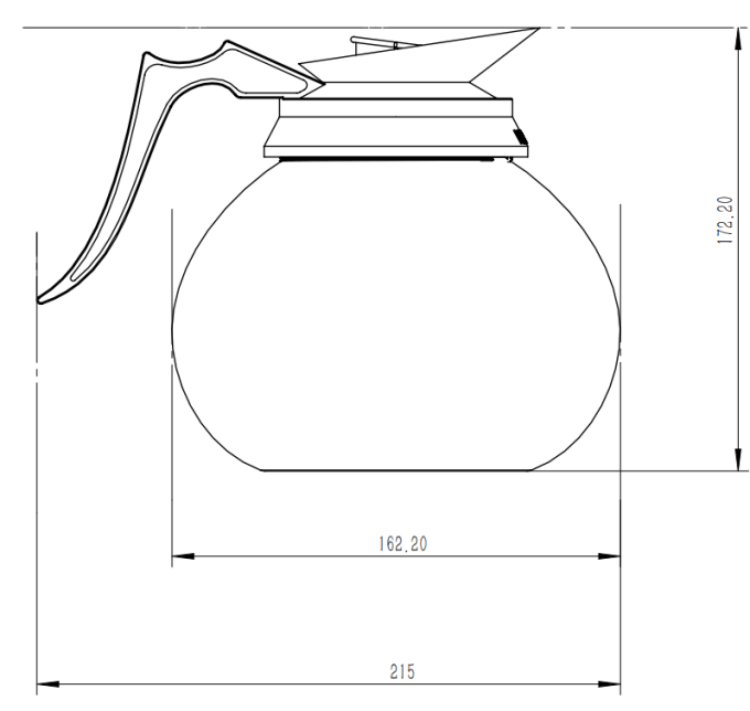 POT À CAFÉ EN VERRE 1.8L