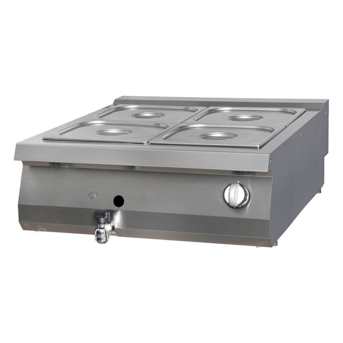 Premium bain marie - unité double - profondeur 90 cm - gaz