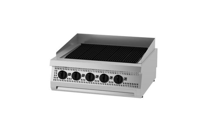 Heavy Duty chargrill - unité double - profondeur 70 cm - gaz