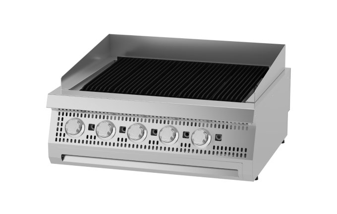 Premium chargrill - 5 zones - unité double - profondeur 90 cm - gaz