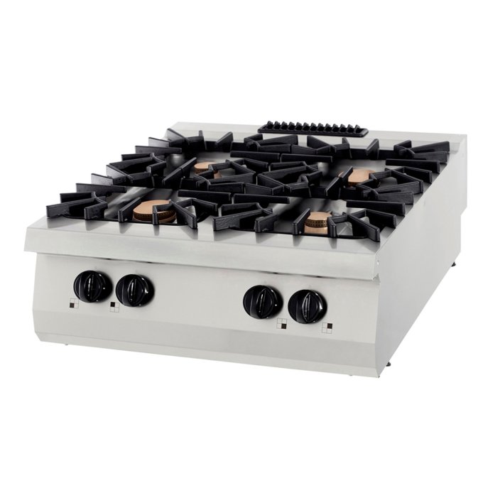 Premium cuisinière - 4 brûleurs - unité double - profondeur 90 cm - 40kW - gaz