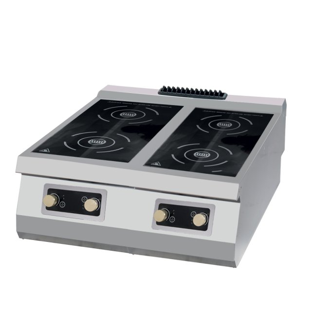 Premium cuisinière à induction - 4 brûleurs - unité double - profondeur 90 cm - électrique