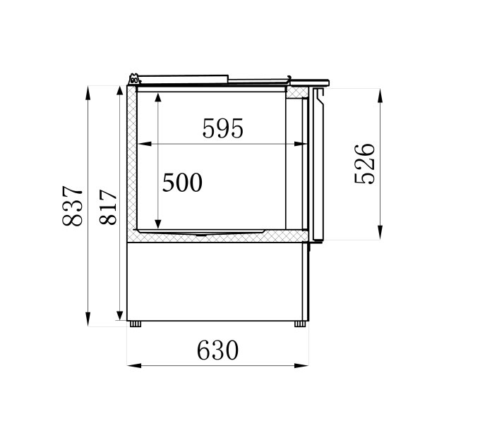 SALADETTE RÉFRIGÉRÉE 2 PORTES COMBISTEEL 7950.0105