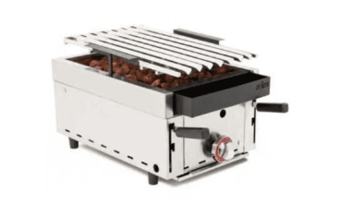 Grill pierre de lave 2brûleurs+grille rainurée inox BARINOX35 ARILEX