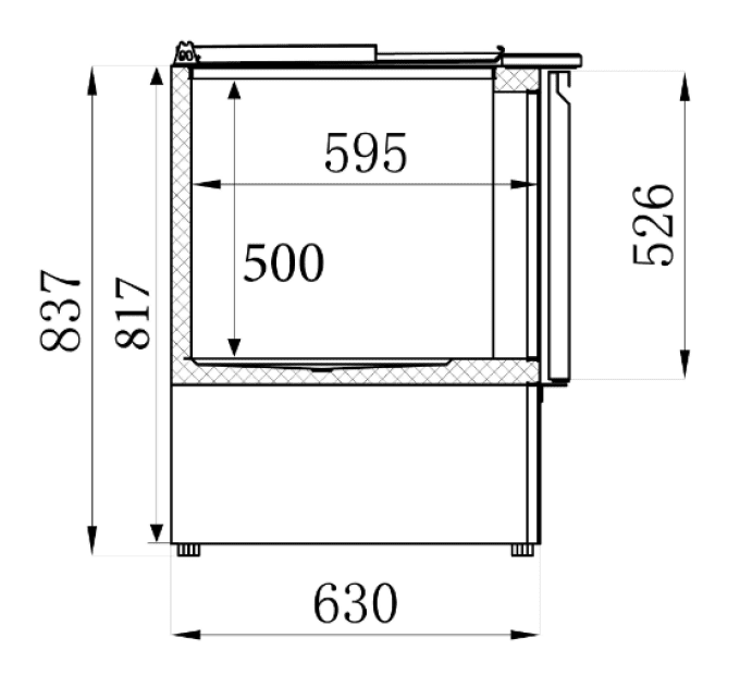 Saladette 2 portes 2,5x1/1GN COMBISTEEL  7950.0105